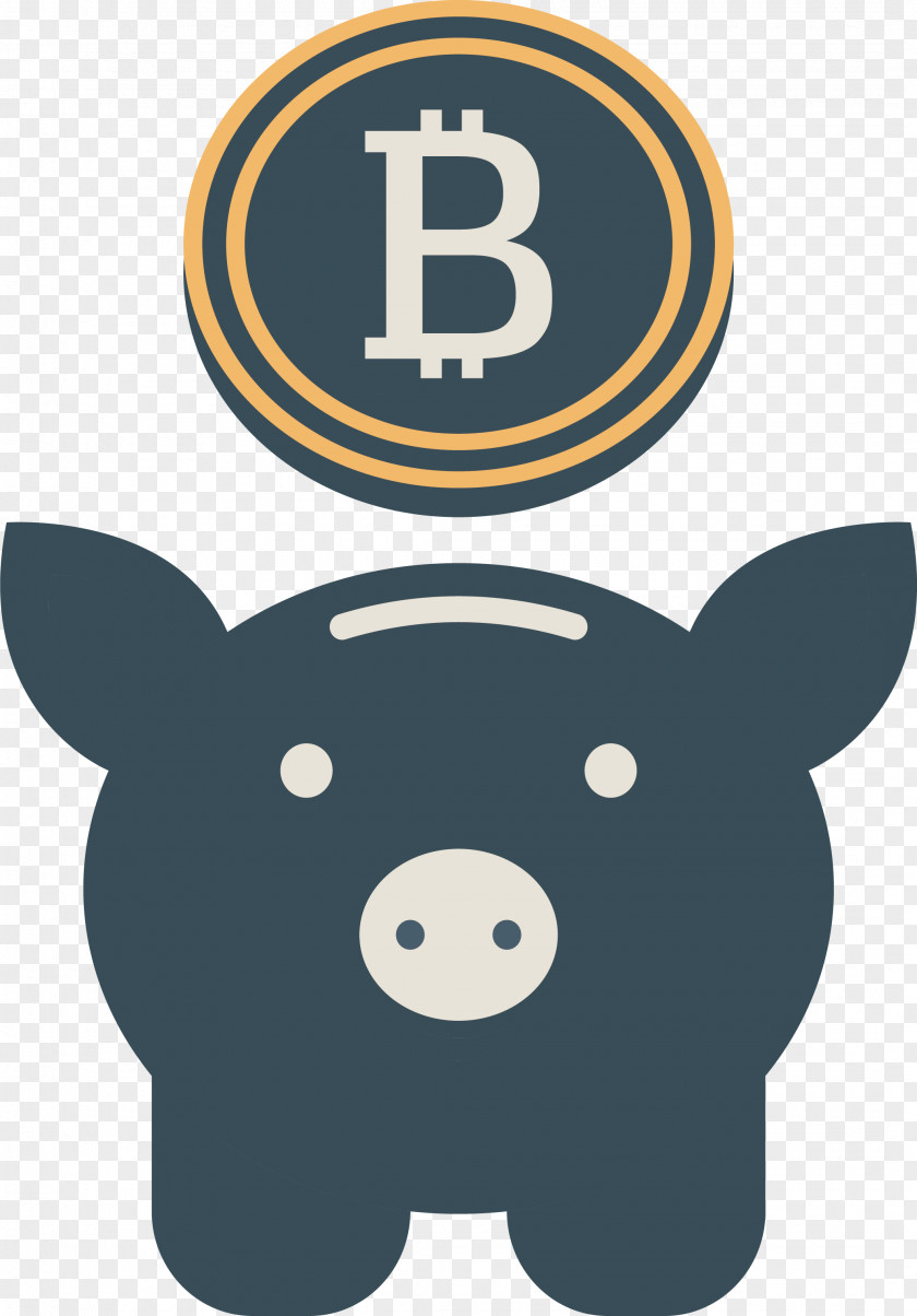 Deep Blue Piggy Bank Domestic Pig Clip Art PNG