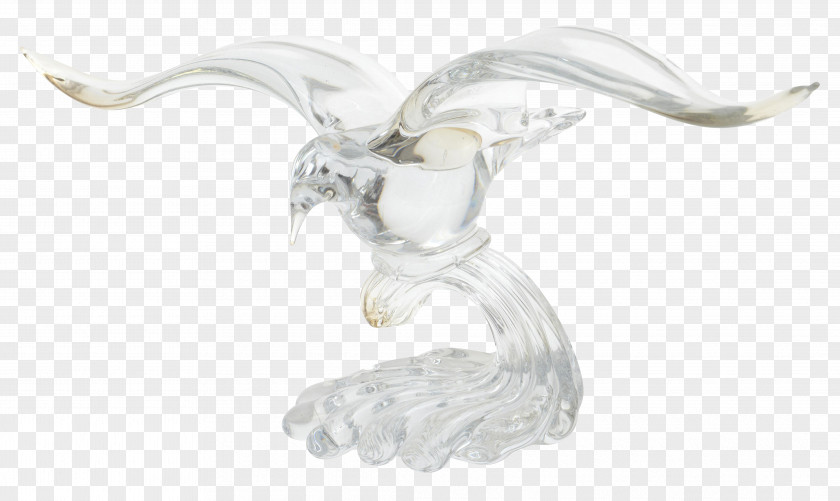 Flying Seagull Sculpture Figurine Glass Art Murano PNG