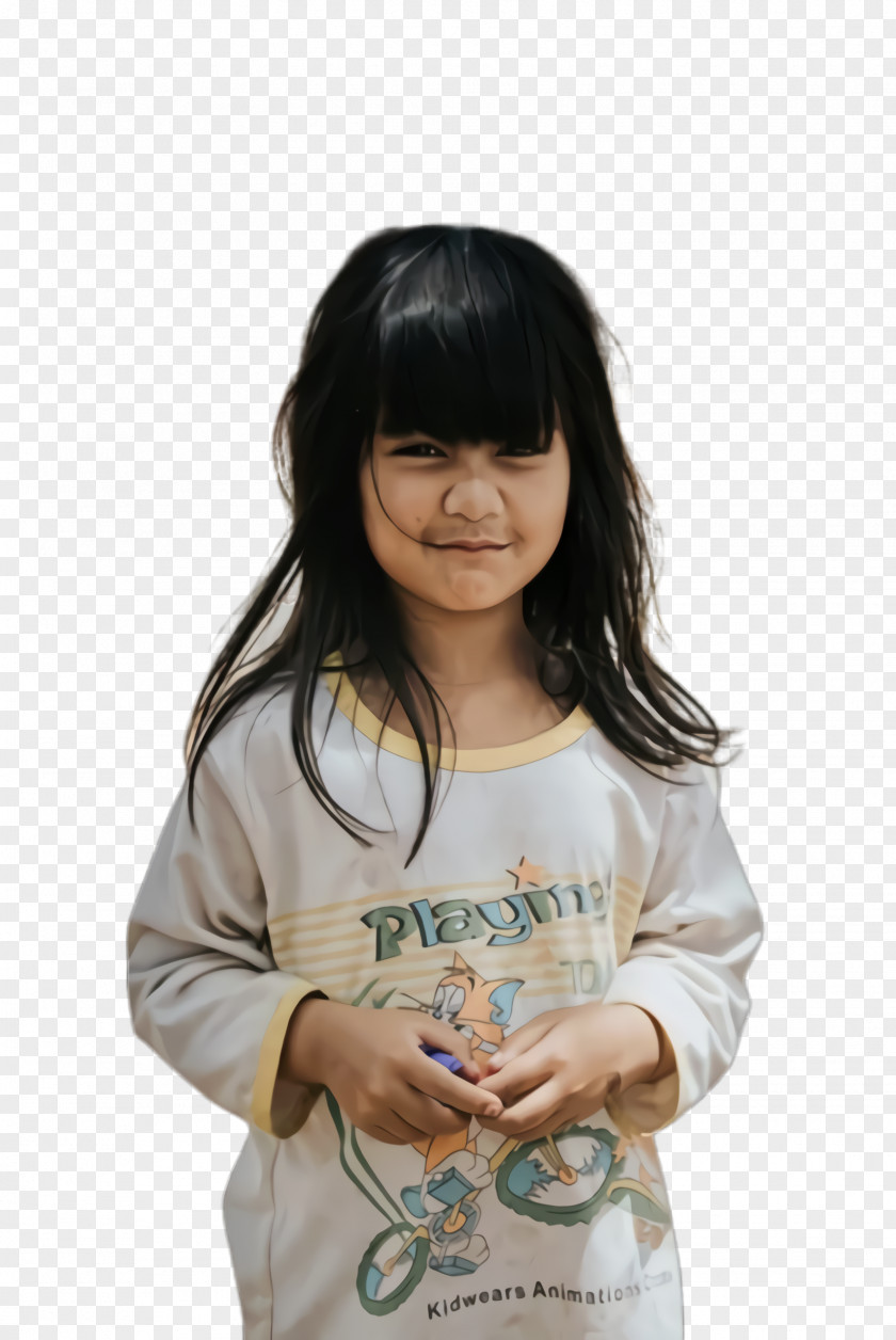 Happy Gesture Little Girl PNG