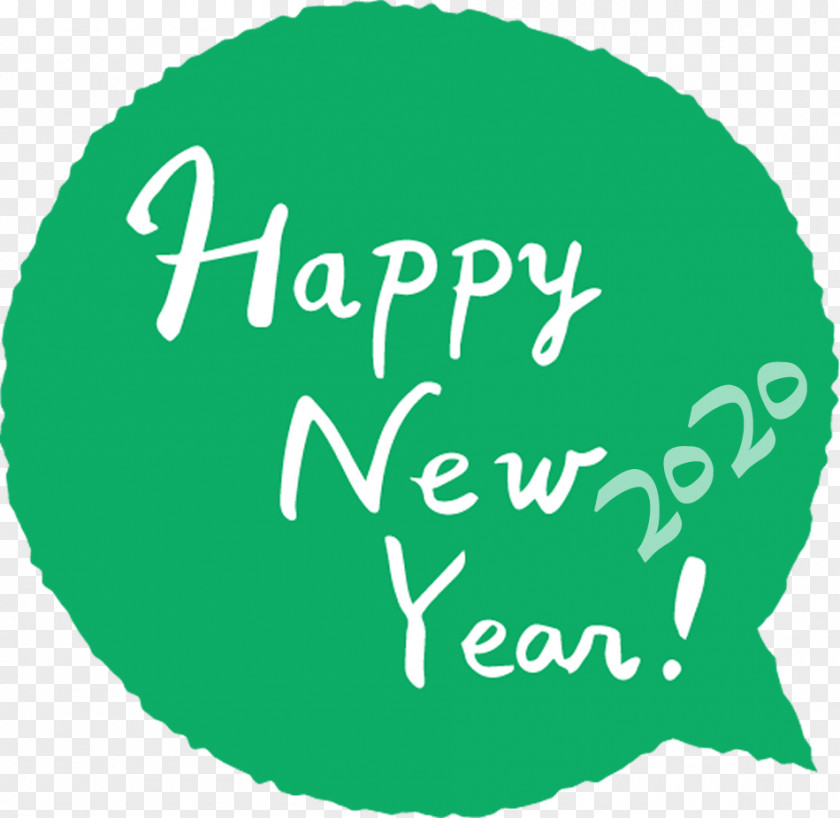 Logo Text Happy New Year 2020 PNG