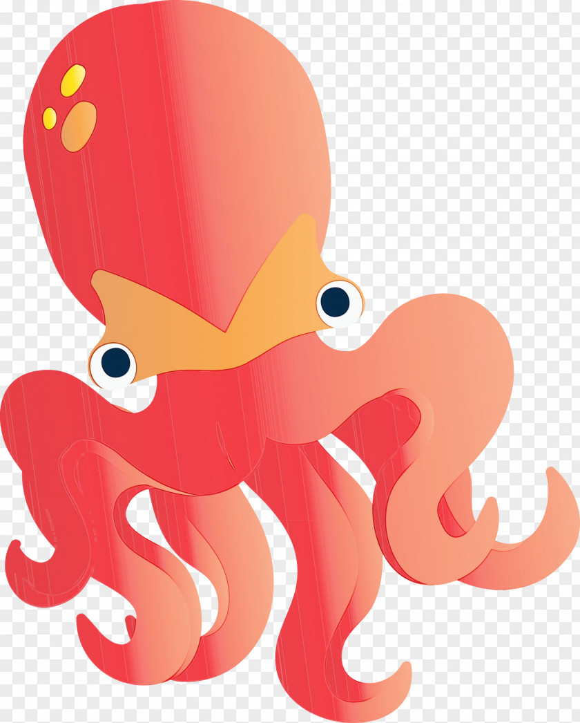 Octopus Cartoon Giant Pacific Pink Material Property PNG