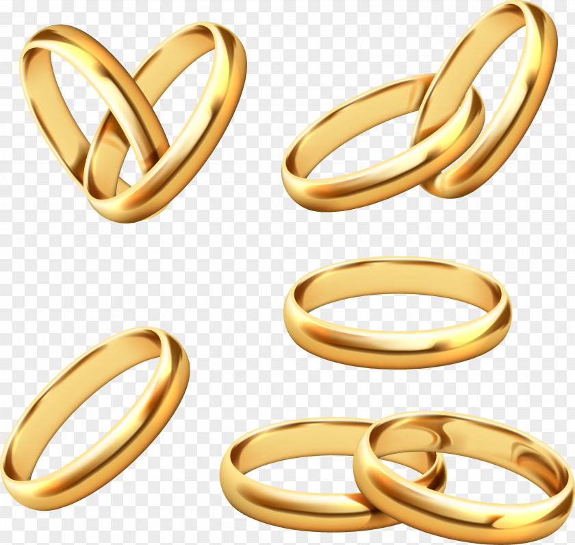 5 Gold Ring Design Vector Wedding Stock Photography PNG