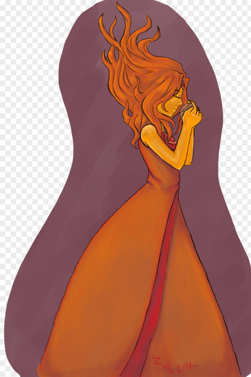 Fire Flame Princess Drawing Art PNG