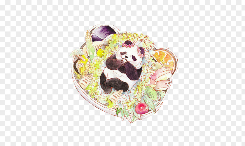 Panda Rice Balls Are Hand Painted Picture Material Giant Onigiri Fast Food Bento PNG