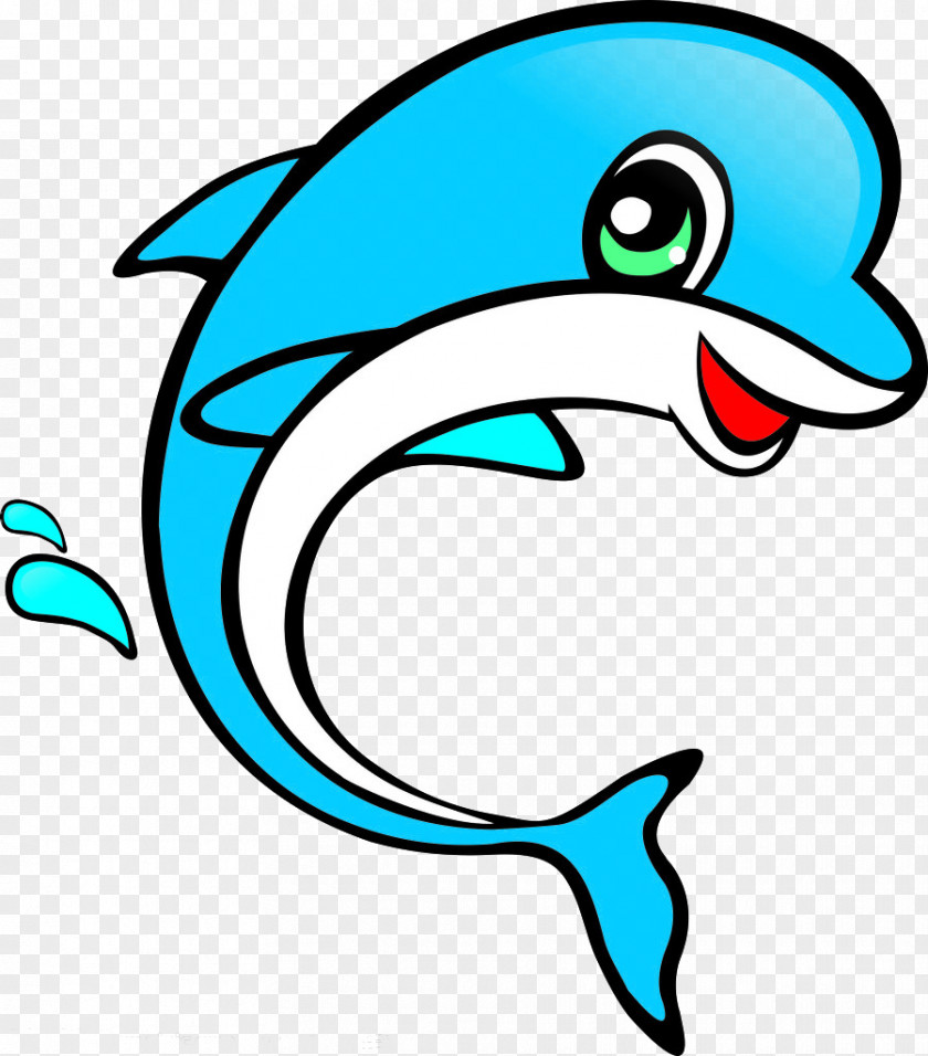 Blue Dolphin Baby Cartoon Clip Art PNG