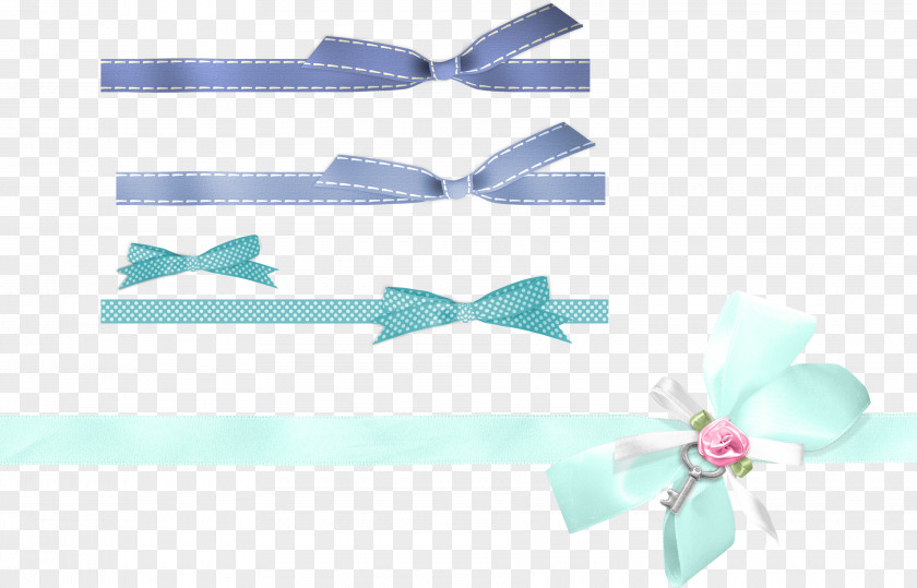 Ribbon Bow Tie Line Turquoise PNG
