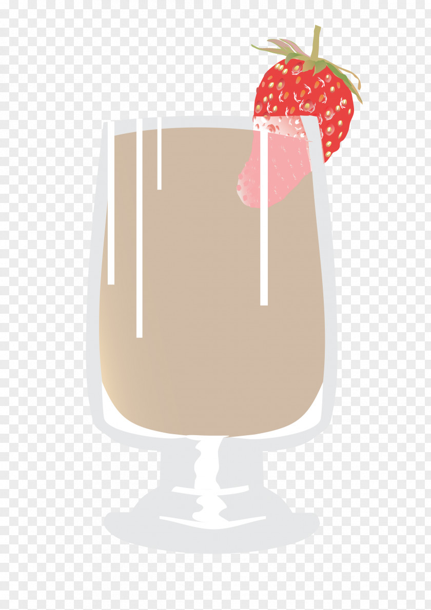 Vector Gray Strawberry Inlaid Coffee Glasses Cup PNG