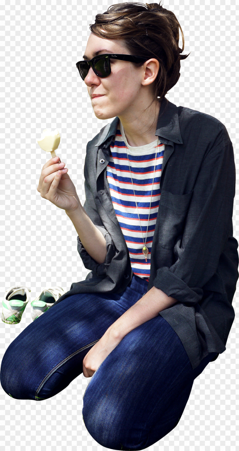 Eating Ice Cream Sitting PNG