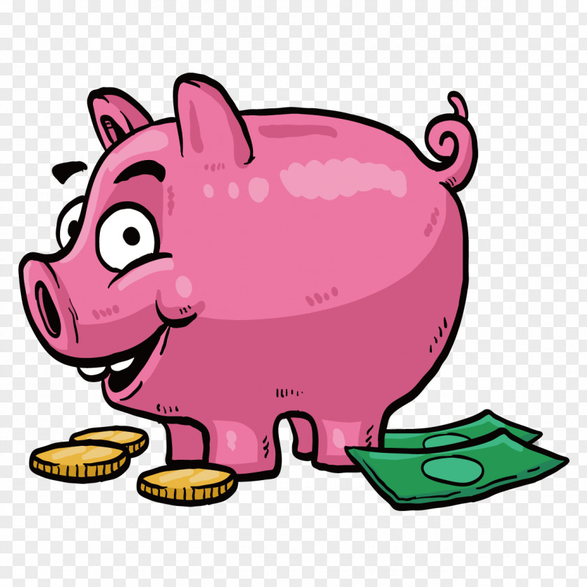 Piggy Bank Saving Money Clip Art PNG
