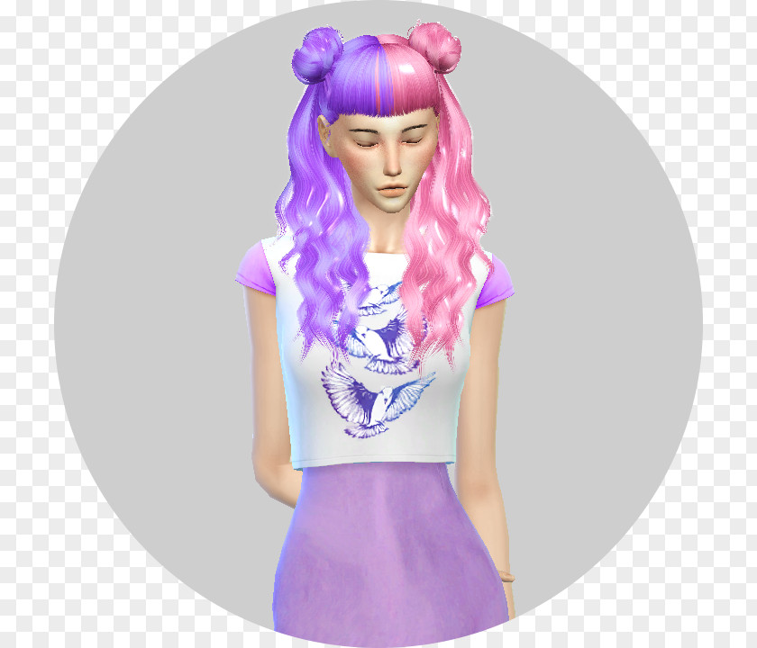 Barbie Human Hair Color Purple PNG