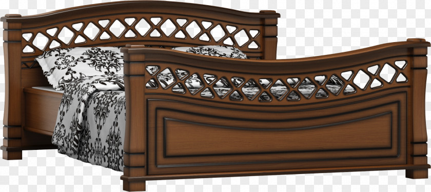 Bed Frame Furniture Wood Bedroom PNG