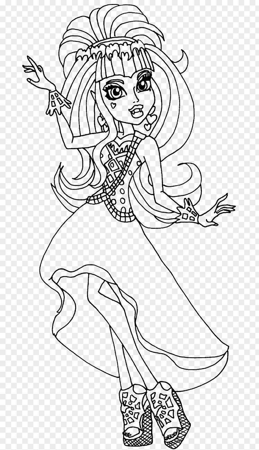 Giselle Ballet Coloring Pages Monster High Freak Du Chic Toralei Book Colouring Ever After PNG