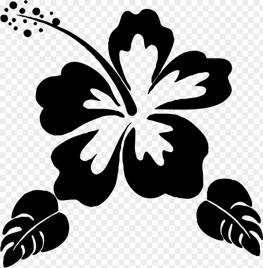 Hawaii Flower Silhouette Stencil Clip Art PNG