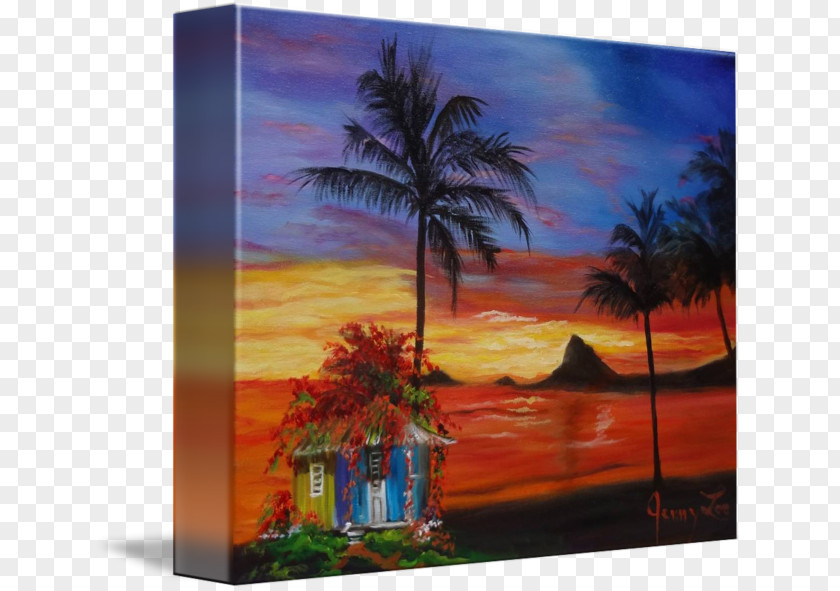 Painting Mokoliʻi Acrylic Paint Art Gallery Wrap PNG