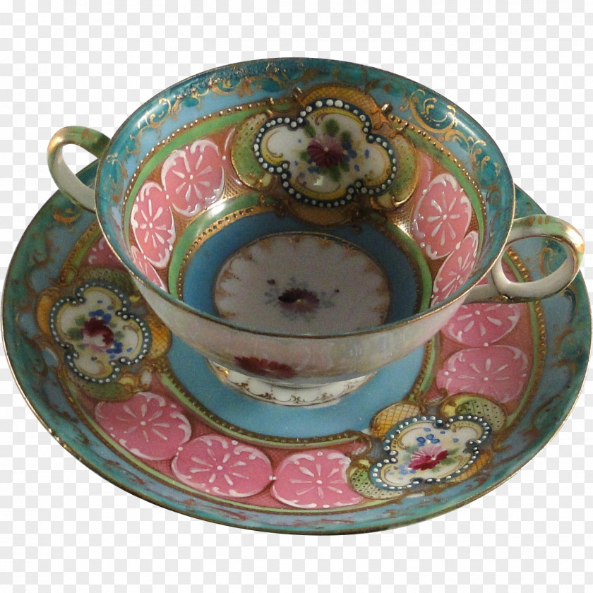 Cup Saucer Porcelain Coffee Platter PNG