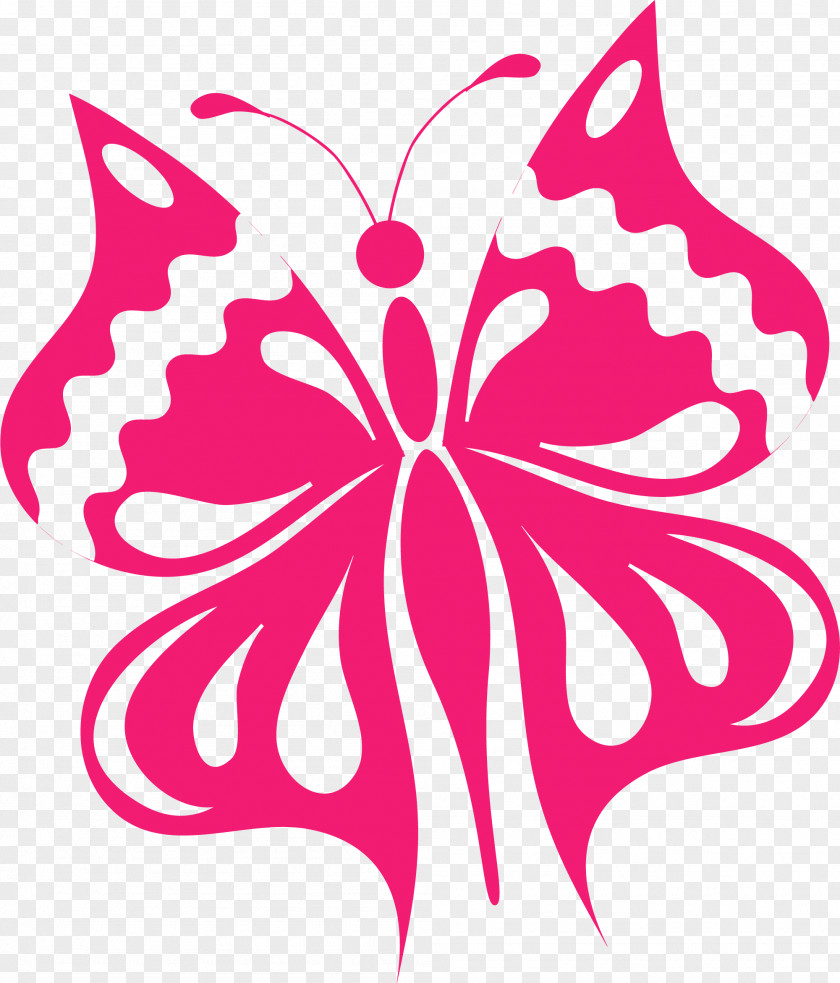 Hand Painted Pink Butterfly Wings Visual Arts Clip Art PNG