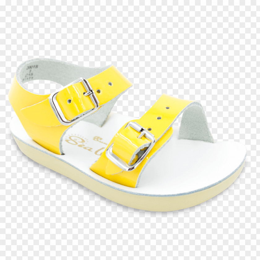 Shiny Yellow Saltwater Sandals Shoe Clothing Footwear PNG