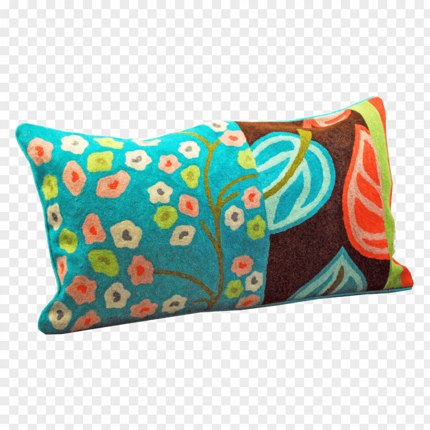 Pillow Throw Pillows Crewel Embroidery Cushion PNG