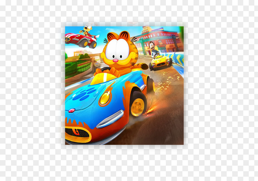 Retouch Garfield Kart Fast & Furry Odie Video Game PNG