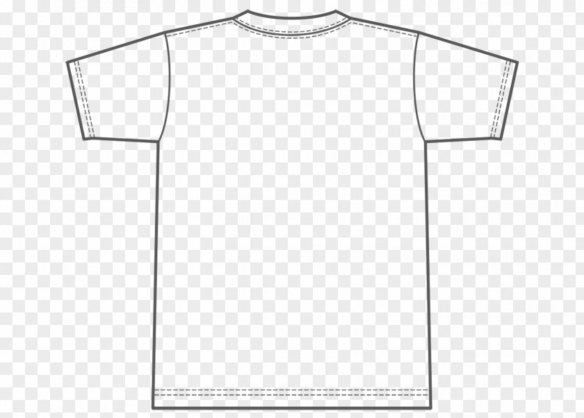 T-shirt Template White Sleeve PNG