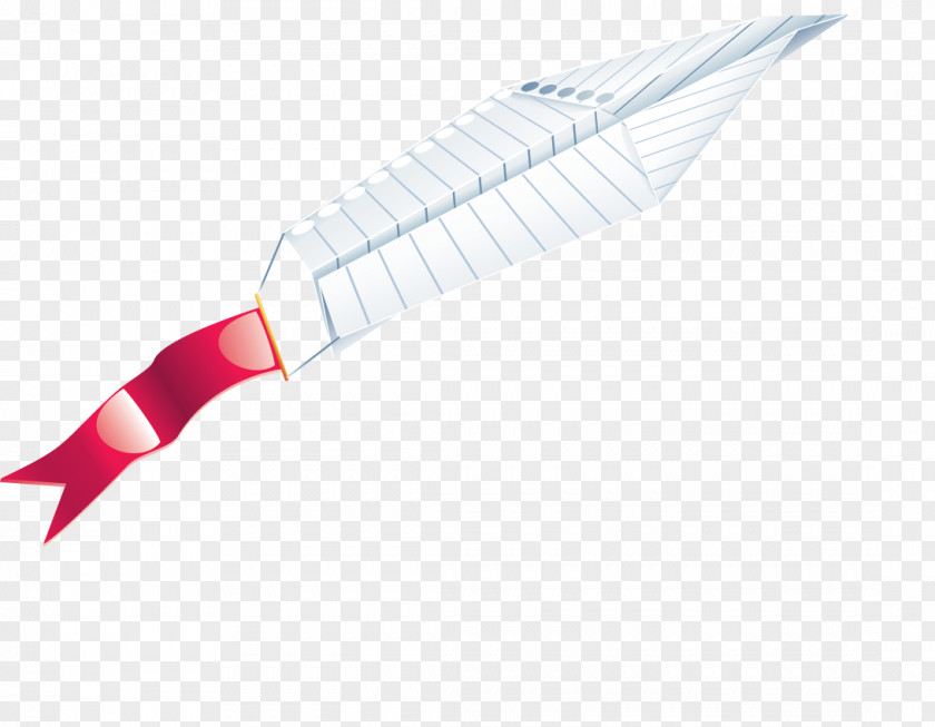 Vector Red Ribbon Airplane Designer PNG