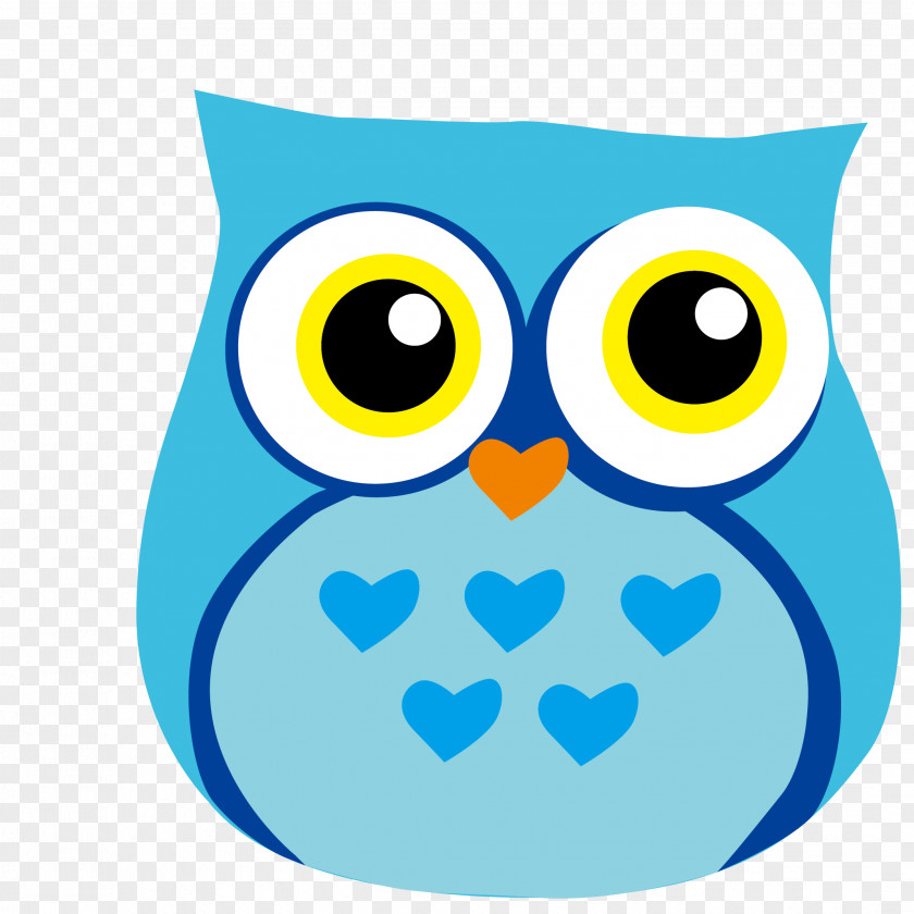 Cute Cartoon Vector Owl Clip Art PNG