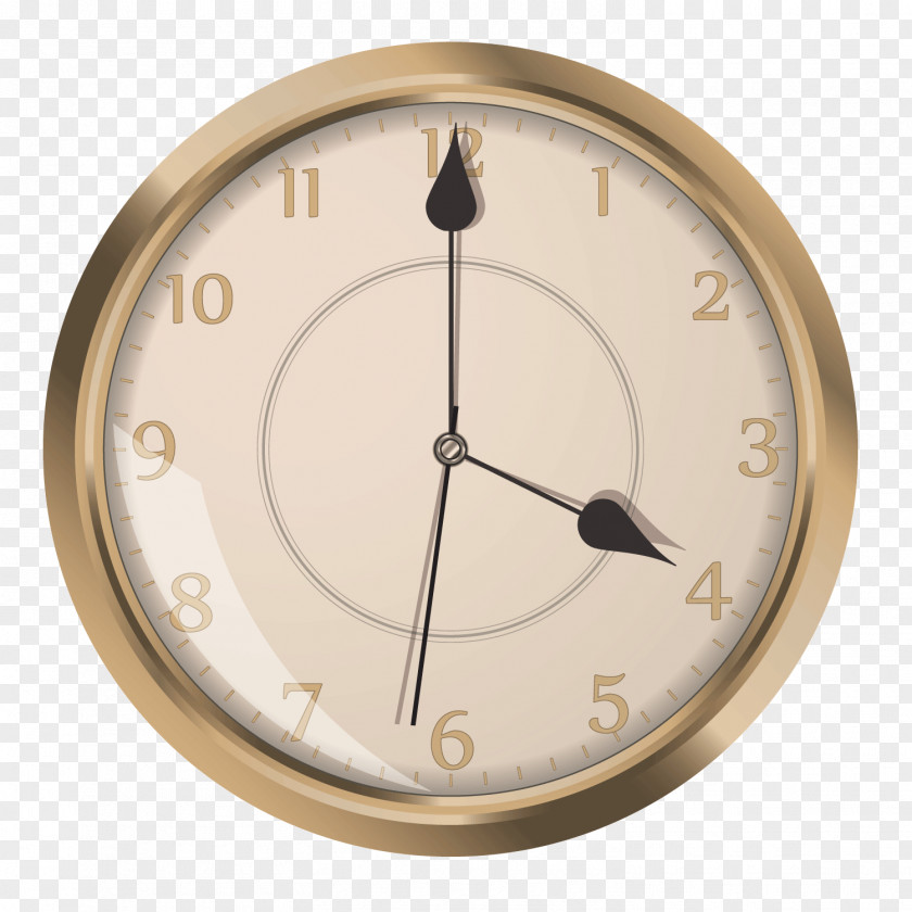 Vector Brown Watch Scale Alarm Clock PNG