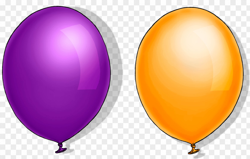 Balloon Orange Purple Violet Color PNG