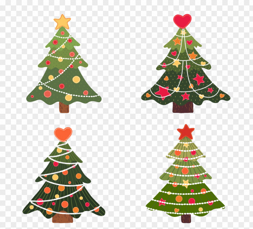 Cartoon Christmas Tree PNG