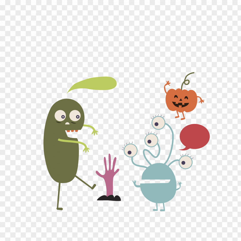 Cartoon Monster Illustration PNG