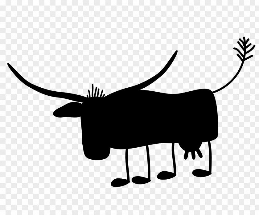 Cattle Clip Art Character Silhouette Fiction PNG