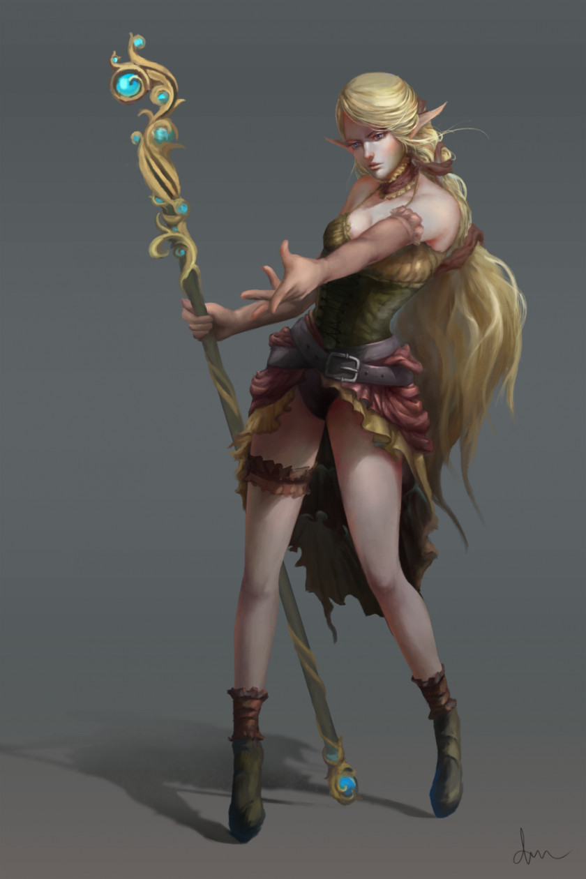 Elf Concept Art Character Female PNG