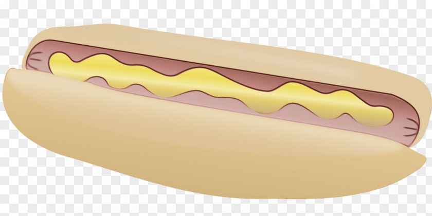 Hot Dog Fast Food Yellow Pink PNG