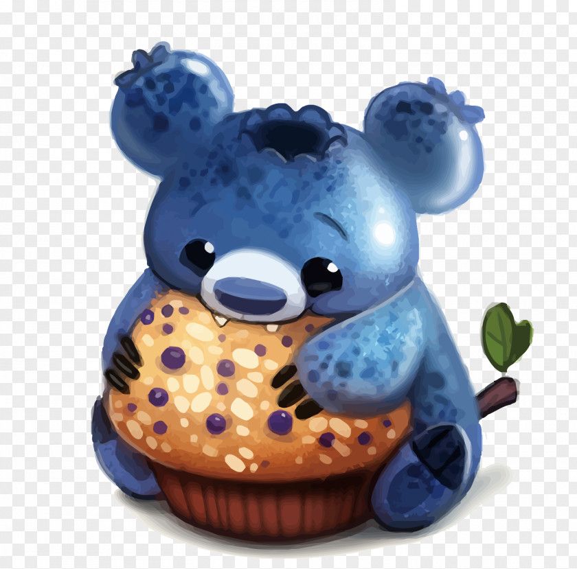 Vector Blueberry Bear Muffin Drawing DeviantArt PNG