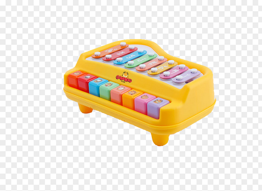 Garfield Small Xylophone Toy Percussion Musical Instrument Metallophone PNG