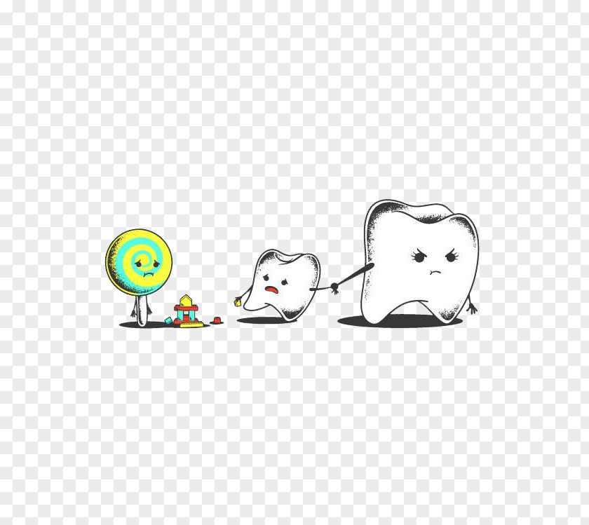 Illustration Of Teeth With Lollipop T-shirt Dentistry Illustrator PNG