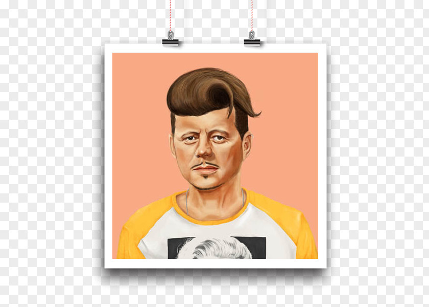 Design John F. Kennedy Amit Shimoni Hipstory: Why Be A World Leader When You Could Hipster? Canvas Print PNG