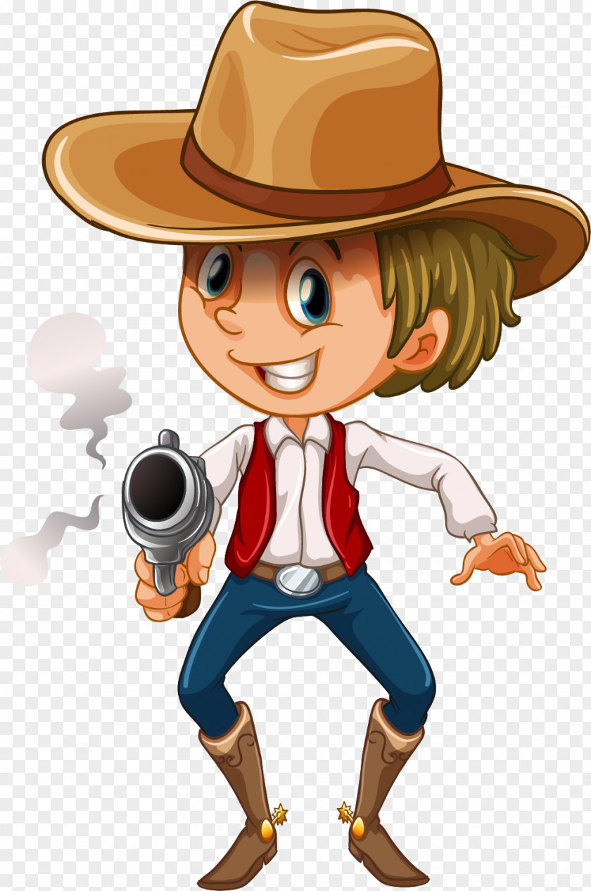 Guns, Cowboys American Frontier Cowboy Royalty-free Illustration PNG