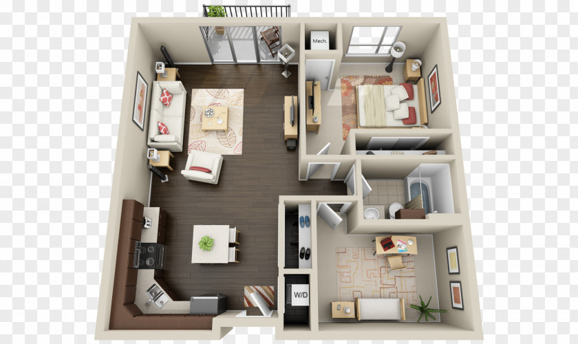 House 3D Floor Plan Building PNG