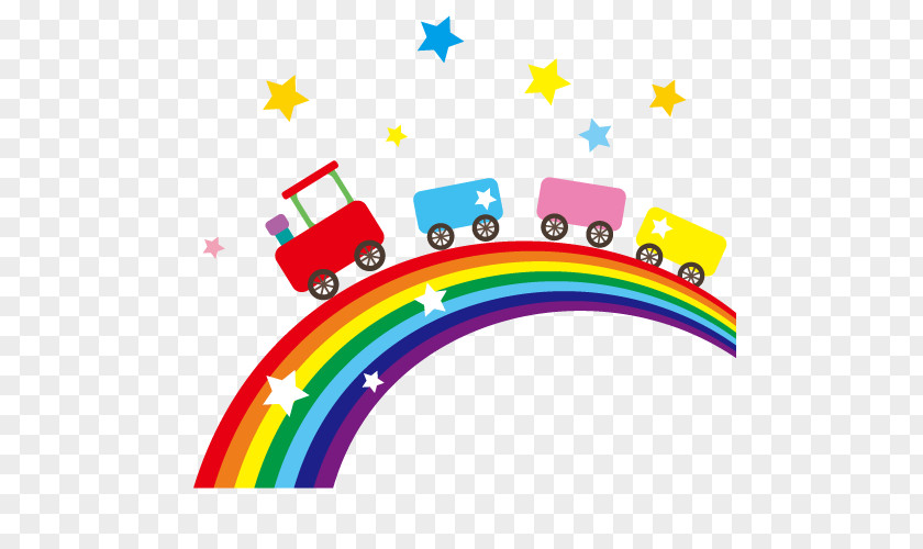 Colorful Train On The Rainbow.pnOthers Rainbow Clipart PNG