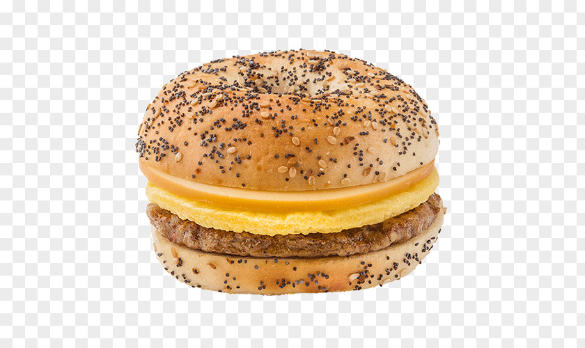 Everything Bagel Cheeseburger Breakfast Sandwich Bacon, Egg And Cheese PNG