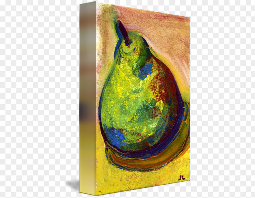Ripe Pear Still Life Painting Canvas Gallery Wrap Art PNG