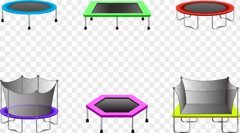 Vector Kinds Of Trampoline Clip Art PNG