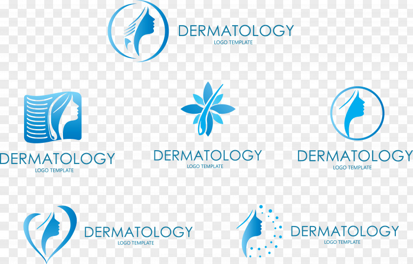 A Collection Of Facial Designs Logo Face Dermatology Skin PNG