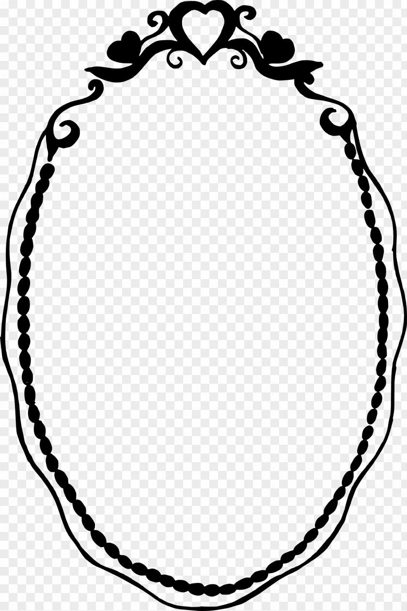 Black Frame Drawing Oval Clip Art PNG