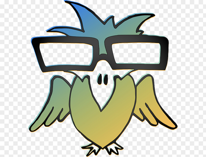Cartoon Seagull Bird Glasses Owl Clip Art PNG