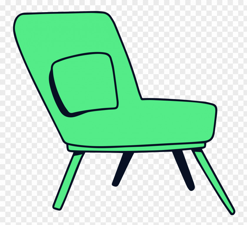 Chair Garden Furniture Furniture Green Line PNG