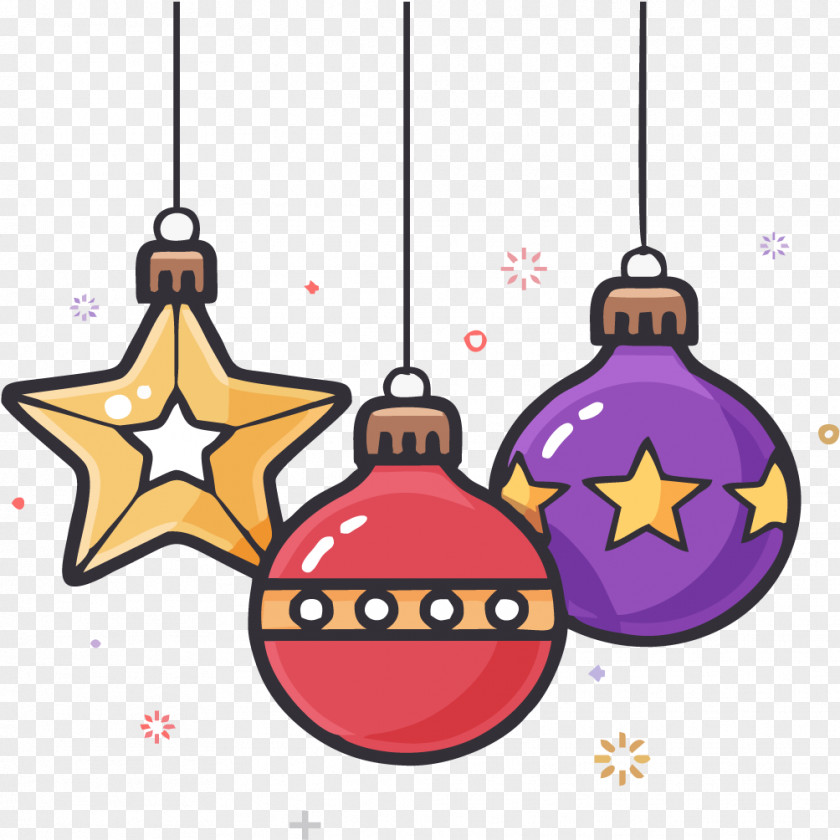Color Balls And Stars Sphere Christmas Ornament Ball PNG