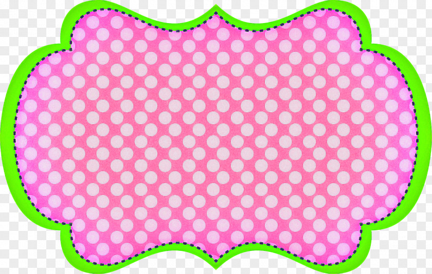 Polka Dot Pink Background Frame PNG