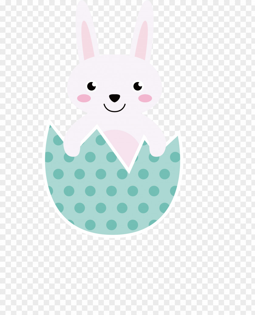 Vector Cartoon Little Rabbit With Broken Shell Easter Bunny PNG